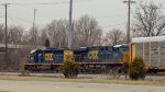 CSX SD40-2 and ES40DC leading a train